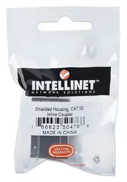 Intellinet RJ45 spojka Cat5e stříbrná / Spojka / 8P8C / F/UTP (FTP) / pozlacené kontakty (504768)