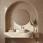REA - Umyvadlo na desku Nicoletta Beige REA-U7346