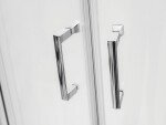 BESCO - Čtvrtkruhový sprchový kout MODERN CHROM 190 - Barva rámu - Chrom/Leštěný hliník (ALU), Rozměr A - 90, Rozměr B - 90, Rozměr C - 190, Směr zavírání - Univerzální Levé / Pravé, Výplň - Fume bezpečnostní sklo - 6 mm BO290CTVRTCG