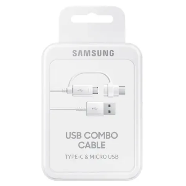 SAMSUNG Propojovací kabel z USB na micro USB nebo USB typ C bílá (EP-DG930DWEGWW)