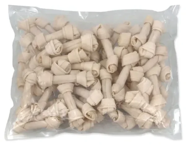 Rasco Uzel buvolí bílý 11 cm / Pochoutka pro psy / žvýkací / 100% buvolí kůže (4904-69115)