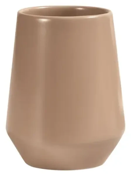 Spirella JOSHUA kelímek na zubní kartáčky matné cappuccino / keramika