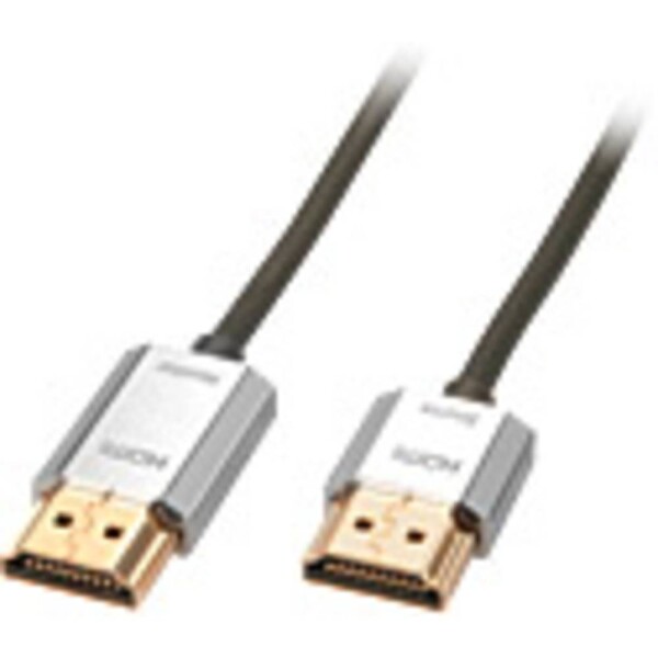 LINDY HDMI kabel Zástrčka HDMI-A, Zástrčka HDMI-A 4.50 m šedá 41676 4K UHD, vodič z OFC, kulatý, dvoužilový stíněný, extrémně tenký , pozlacené kontakty,