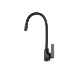 INVENA - Dřezová baterie Ligaria s elastickým výtokem, černá BZ-39-004-L