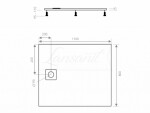 Lansanit - Sprchová vanička obdélníková LUX 800x1100 mm, bez nožiček LANLUX80X110