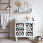 Cam Cam ApS Organizér na pleny Lierre, béžová barva, textil