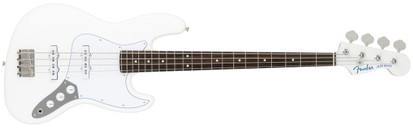 Fender MIJ LE Hybrid II Jazz Bass Blanc RW WH