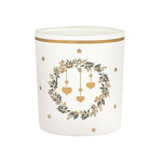 GREEN GATE Svícen Zelda White 8 cm, bílá barva, sklo