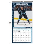 JF Turner Kalendář Seattle Kraken NHL 2026 Wall Calendar