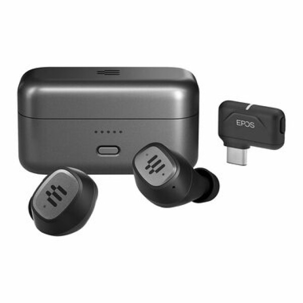 EPOS GTW 270 Hybrid šedá / Bezdrátová sluchátka do uší / mikrofon / Bluetooth 5.1 / USB-C dongle / IPX5 (1000230-EP)