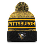Fanatics Pánská zimní čepice Pittsburgh Penguins NHL Authentic Pro Rink Heathered Cuffed Pom Knit