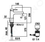 Laufen - Sprchové příslušenství Sprchová hlavice, 3 proudy, matná světle zlatá HF939029462000