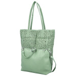 Módní dámský koženkový set kabelek Safira, modrozelený