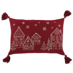 Chic Antique Bavlněný povlak na polštář Aix Cherry Tassels 50 × 35 cm, červená barva, textil