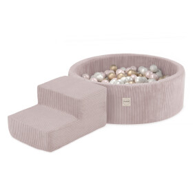 PLUSH NEST PLUSH NEST Suchý bazén s herním prvkem (schůdky) a 200 míčky