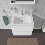 DURAVIT - L-Cube Umyvadlová skříňka 55x62x48 cm, 2 zásuvky, lesklá bílá LC624002222