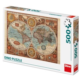 Mapa světa historická: puzzle 500 dílků - CZ Drami