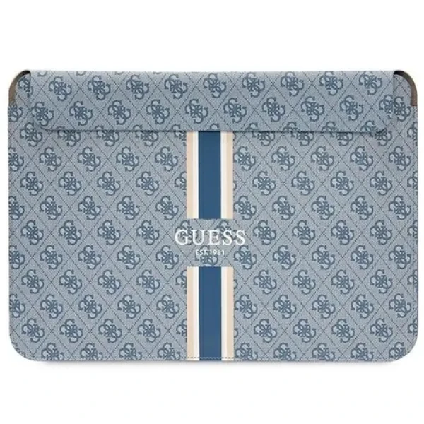 Guess PU 4G Printed Stripes obal na notebook 16" modrá / Obal na notebook / Do 16" / Polyuretan (GUCS16P4RPSB)