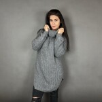 HOSH Pletený jednobarevný rolák CLAIRE Barva: Tmavě šedá