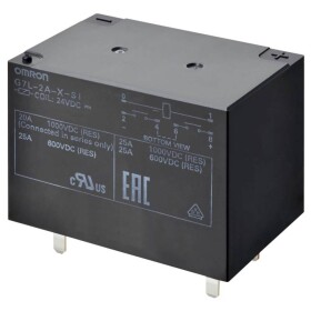 Omron, G7L-2A-X-SI-DC24 relé do DPS, monostabilní, 1 cívka, 600 V/DC, 30 A, 1 ks