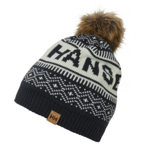 Unisex zimní čepice Champow Beanie 67451-597 Černá s bílou - Helly Hansen černá s bílou one size