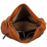 Stylová dámská koženková crossbody kabelka Felici, hnědá