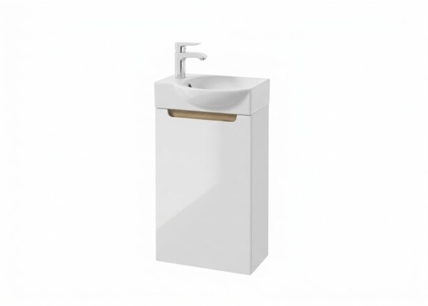 Koupelnová skříňka s umyvadlem Naturel Stilla 39x60x22 cm bílá lesk STILLAD04008UBL STILLAD04008UBL