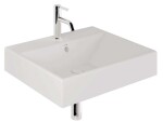 KLUDI - Resa Umyvadlo 61x51 cm, s přepadem, s otvorem pro baterii, matná bílá 59WW6153