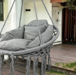 Závěsné křeslo s polštářkem - čapí hnízdo 80 cm antracit