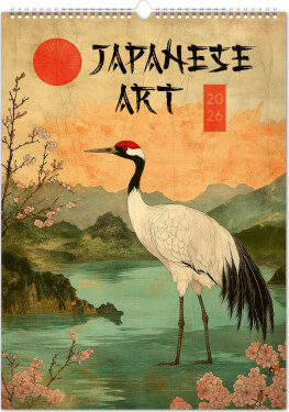 Kalendář 2026 nástěnný: Vintage plakáty - japonské umění, 33 x 46 cm