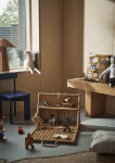 Ferm Living Polštář z organické bavlny Village Off-White 40 x 40 cm, multi barva, textil