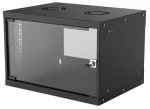 Intellinet Nástěnný rozvaděč 540x400 mm černá / Rozvaděč / 19" / 6U / Flatpack / nosnost 50 kg (714143)