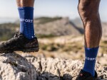 Běžecké kompresní ponožky Compressport Ultra Trail Socks BLUE MELANGE Velikost: EU