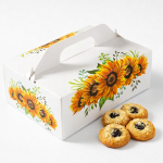 Výslužková krabice s rukojetí Yellow 26x18x9,5cm