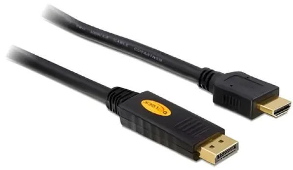 DeLock Kabel DisplayPort 1.1 (M) - HDMI-A (M) 5m černá / pasivní / 1920×1200 / 60 Hz (82441)