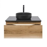Koupelnová skříňka s umyvadlem a technickým kamenem SAT B-Way 79x30x45 cm dub BWAY80OAKTKUB BWAY80OAKTKUB