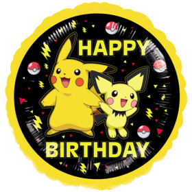 Pokémon Happy Birthday balónek fóliový 43 cm Amscan Pokémon Happy Birthday balónek fóliový 43 cm Amscan