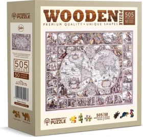 WOODEN CITY Dřevěné puzzle Mapa doby objevů