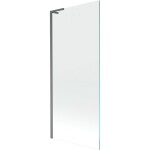 MEXEN/S - Next L vanová zástěna FIX 80 x 150, transparent, grafit kartáčovaná 895-080-000-03-00-66