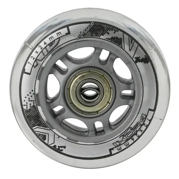 NILS Extreme Sestava čirých PU koleček 72x24 + ložiska ABEC7 (5907695515947)