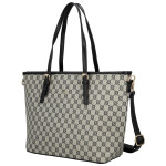 Trendy dámská koženková kabelka na rameno Elina, černobílá