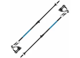 Leki Drifter Vario S 2023/24 - Leki Drifter Vario S dětské teleskopické hole Black/Cyan/Dark Anthracite teleskopické