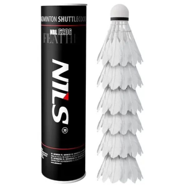 NILS NBL6206 Badmintonové míčky z peří 6 ks (5907695593709)