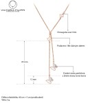 Ocelový náhrdelník Amelia Gold - chirurgická ocel, motýl, Zlatá 40 cm + 5 cm (prodloužení)