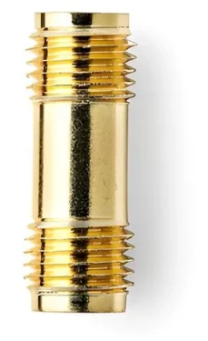 Nedis SMA adaptér SMA(F)-SMA(F) zlatá / Adaptér / Pozlacené kontakty / 50 Ohm / 2 ks (CSGB02940GD)