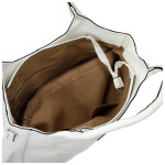 Trendy dámská koženková kabelka na rameno Stifa, bílá