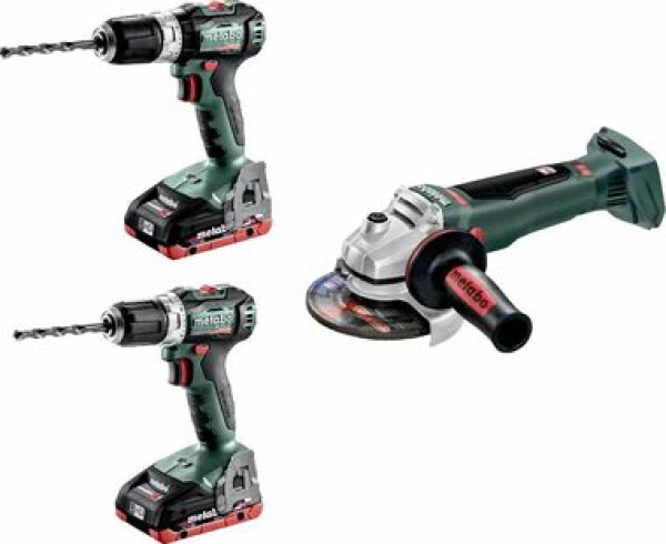 Metabo COMBO SET PL_N2051P7 / Sada Aku nářadí: 2x vrtačka SB 18 L + úhlová bruska WB 18LTX BL / 2x 5.2Ah + 4x 2.0Ah (PL_N2051P7)