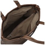 Stylová dámská koženková kabelka na rameno Mileta, hnědá