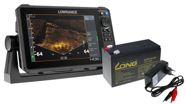 Lowrance Echolot HDS PRO 9 se sondou Active Imaging HD + baterie + nabíječka ZDARMA