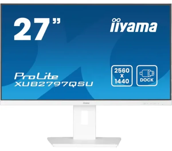 27" IIYAMA ProLite XUB2797QSU-W2 bílá / IPS / 2560x1440 / 16:9 / 1ms / 1300:1 / 300cd / repro / HDMI / DP (XUB2797QSU-W2)